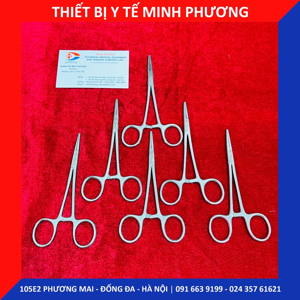 Panh thẳng y tế có mấu, không mấu Pakistan hàng tiêu chuẩn 12cm 14cm 16cm 18cm 20cm 22cm 25cm