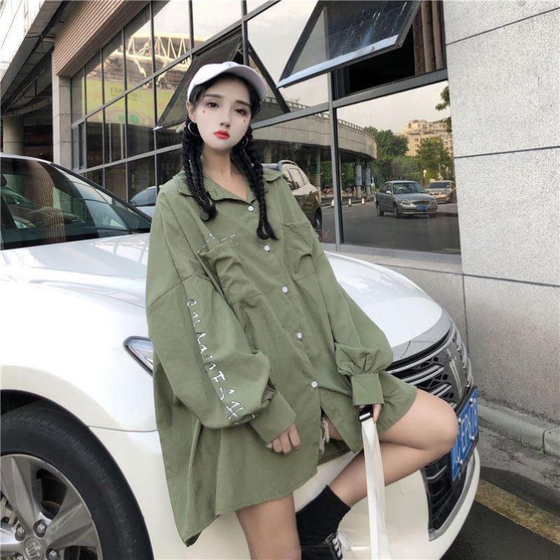 Áo Sơ Mi Tay Dài Dáng Rộng Kiểu Retro Phong Cách Hong Kong | BigBuy360 - bigbuy360.vn