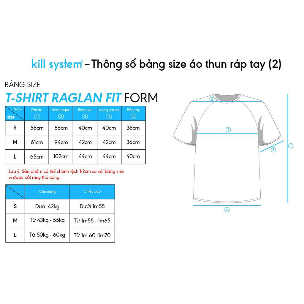 Áo thun nữ Killsystem form fit màu trắng tay ngắn ráp lăng Joji hình in kim tuyến chất vải cotton