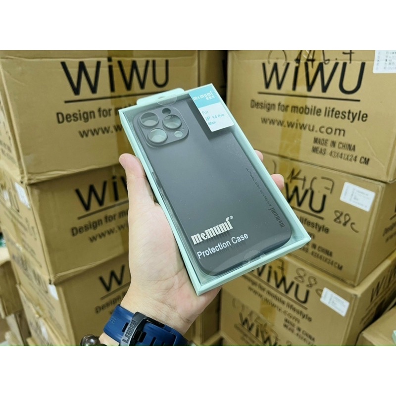 Ốp lưng Memumi lụa nhám mỏng cho iPhone 14/ 14 Plus/ 14 Pro/ 14 Pro Max chống Vân tay cao cấp