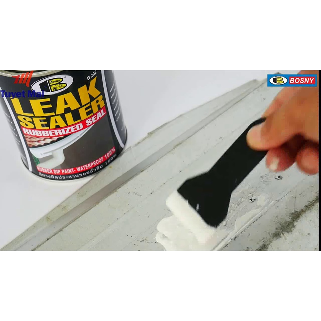 Sơn Phủ Cao Su Chống Dột Chống Thấm Leak Sealer Bosny B202 -Che Phủ Rò Rỉ Vết Nứt Mái Nhà, Máng Xối-vanphongpham.baolinh