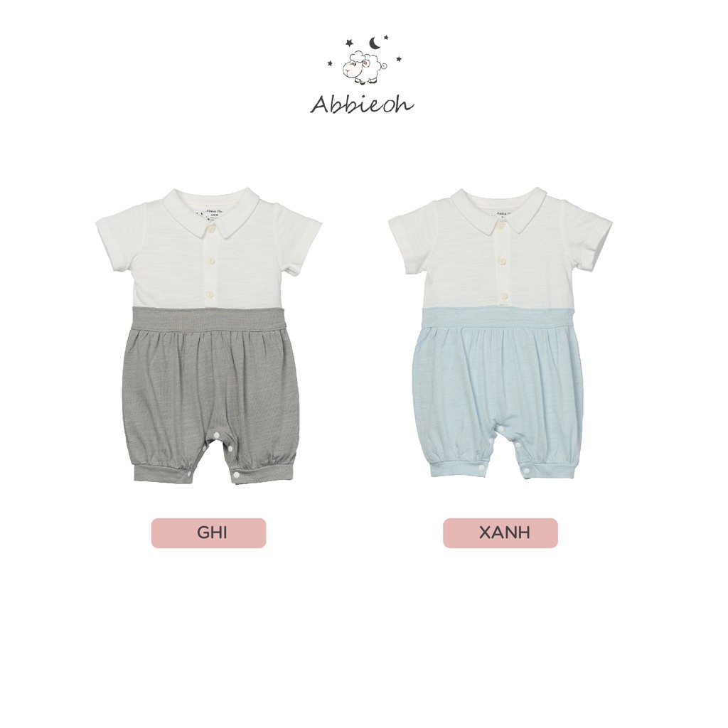 Bộ quần áo Bodysuit liền thân cộc tay cài thẳng ABBIEOH cho bé gái 0-24 tháng B047 SS19