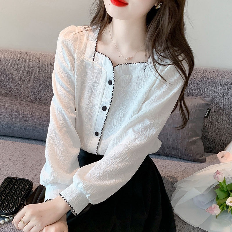 Áo Sơ Mi Chiffon Tay Dài Thời Trang Mùa Thu Phong Cách Mới Cho Nữ