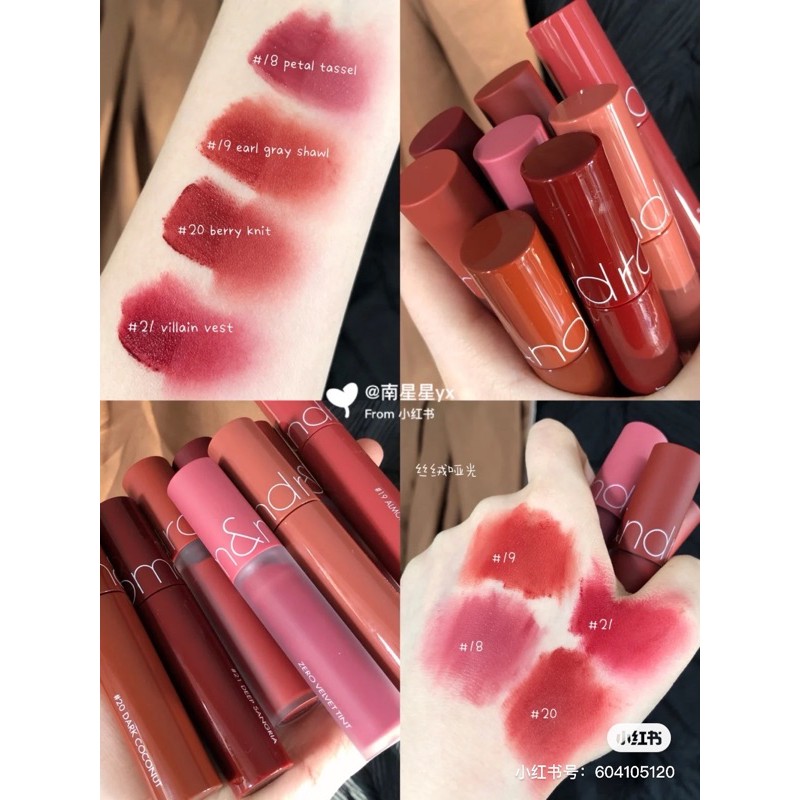 [Màu 22-25]SON KEM ROMAND ZERO VELVET TINT FALL WINTER | BigBuy360 - bigbuy360.vn