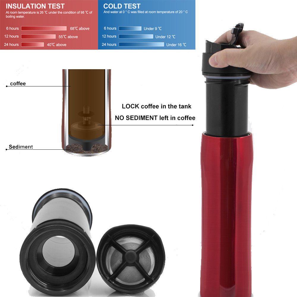 KRNY Máy Pha Cà Phê Espresso Kiểu Pháp 350ML Chịu Nhiệt Kèm Bộ Lọc Tiện Dụng