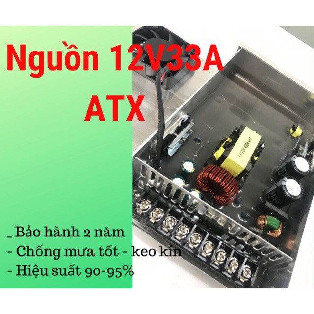 [Giá hủy diệt]  Nguồn 12V33A ngoài trời ATX, chịu mưa, đổ keo chống oxy hoá làm biển quảng cáo.