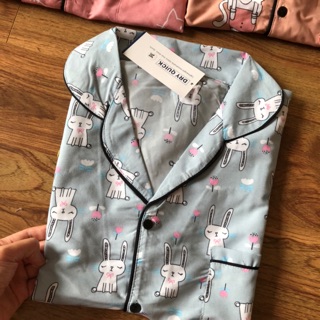 Bộ pijama nữ quần dài áo cộc tay