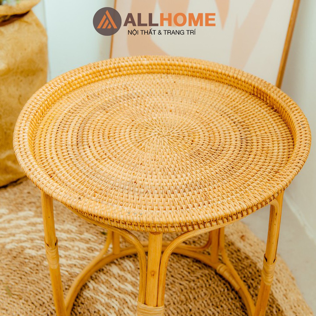 Bàn Trà Mây Guộc ALLHOME Bàn Cafe Uống Nước Decor Trang Trí Nhà Cửa Cafe Home Stay Cực Xinh