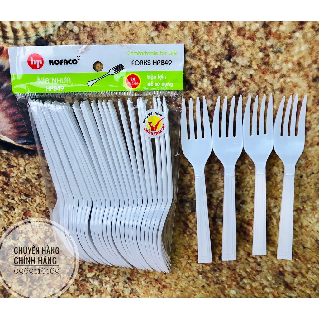 Nĩa ghim đồ ăn bằng nhựa cao cấp 24 cái/ bịch – Nĩa xiên thức ăn an toàn, tiện lợi – Nĩa nhựa HPB49