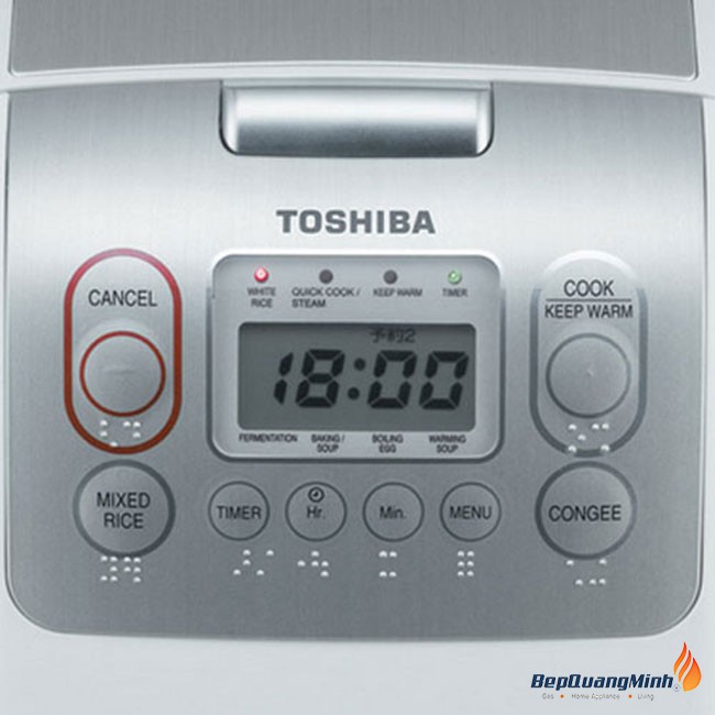 Nồi Cơm Điện Tử Toshiba RC-18NMFVN(WT) 1.8L (Hàng chính hãng mới 100%, bảo hành 12 tháng