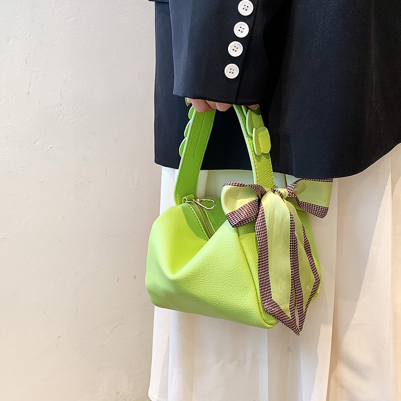 Túi Xách JASMIN NOIR Đeo Chéo Chất Liệu Da PU Đính Nơ Xinh Xắn Cho Nữ