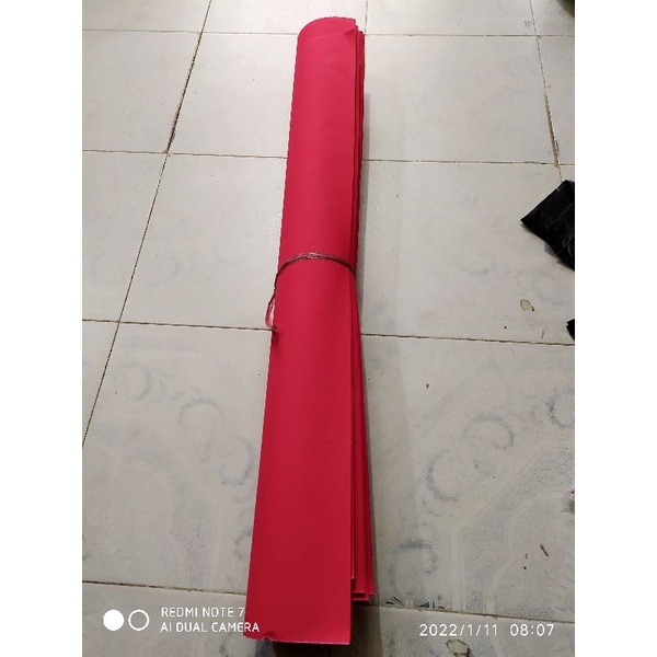 Giấy bìa cứng đỏ gấp quạt, làm thủ công KT 80x120m( 1 tờ)