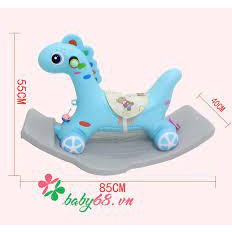 Ngựa Bập Bênh Kiêm Chòi Chân 2in1 Có Nhạc Cho Các Bé Vui Chơi Tại Nhà Cực Xinh