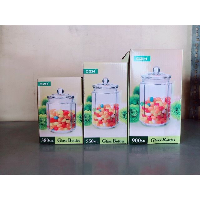 HỦ THUỶ TINH CÓ NẮP SILICON KÍN nhiều size