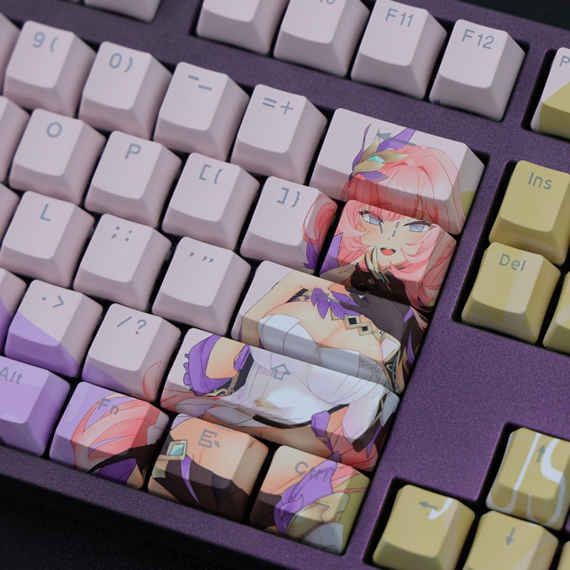 Elysia Keycaps OEM Profile Honkai Impact 3 Anime PBT Dye Sub Bàn phím cơ học Keycap