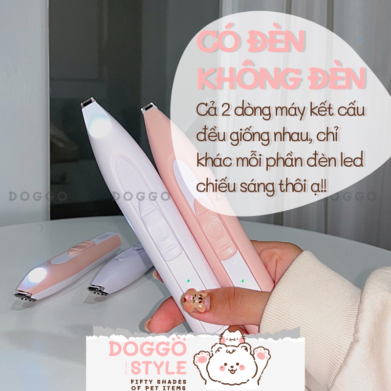 Tông Đơ Cạo Bàn Chân, Khoé Mắt Và Tai Có Đèn Led Cho Thú Cưng Cổng Sạc Usb
