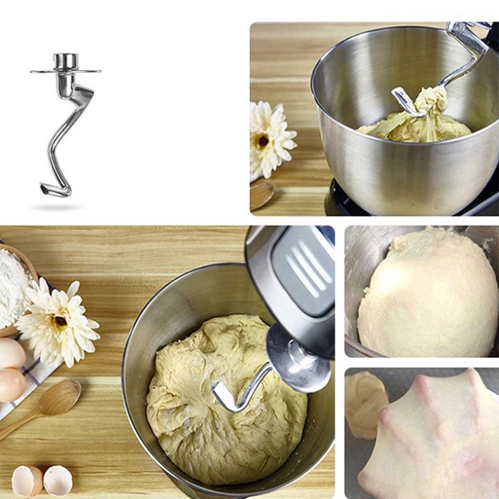 Máy nhồi bột đánh trứng trộn bột làm bánh nhà bếp SOKANY SK-206 với 6 cấp độ xoay, tô trộn Inox 5L