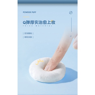 Bông đánh phấn Cushion MayCreate Mút Tròn Tán Phấn Nước cao cấp Luxuka MC11 (5 cái)