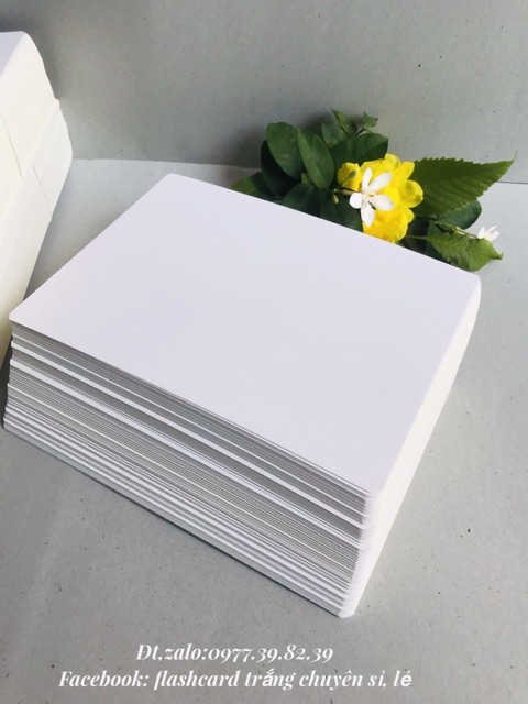 15x21cm thẻ flashcard TRẮNG BO GÓC SIÊU DÀY