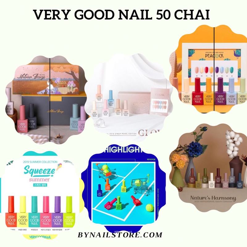 ♻️Chính hãng -Freeship ♻️Bộ sản phẩm sơn gel cao cấp Hàn Quốc 50 màu Very Good Nail ( combo Máy)