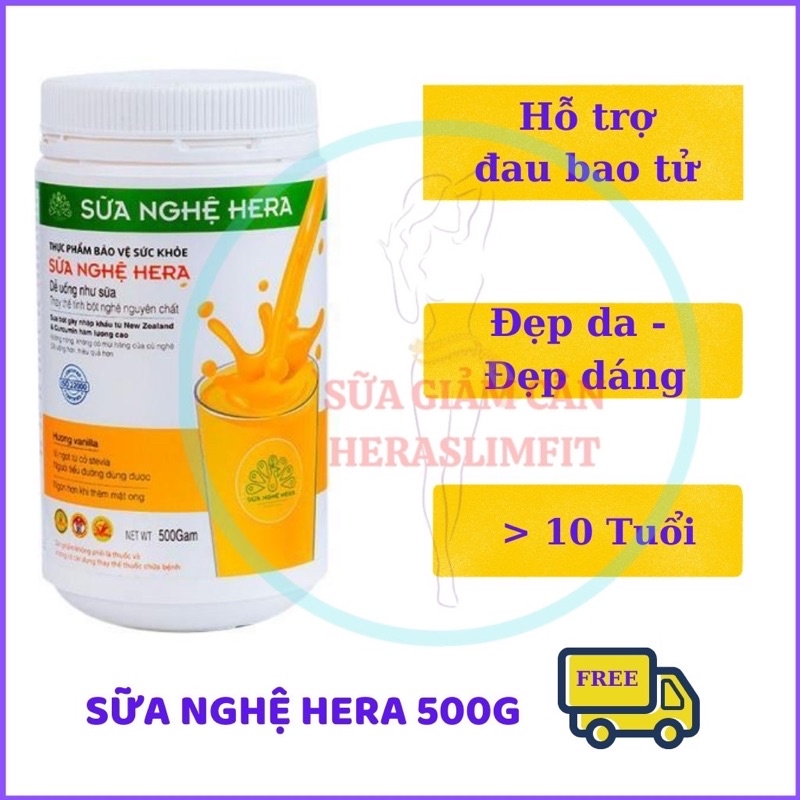 Sữa nghệ Hera hộp 500g - tốt cho người đau dạ dày và mẹ sau sinh + tặng tăm bông