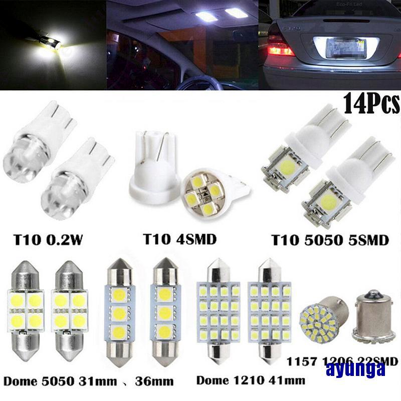 Bộ 14 Đèn Led T10 36mm Chiếu Sáng Biển Số Xe Hơi