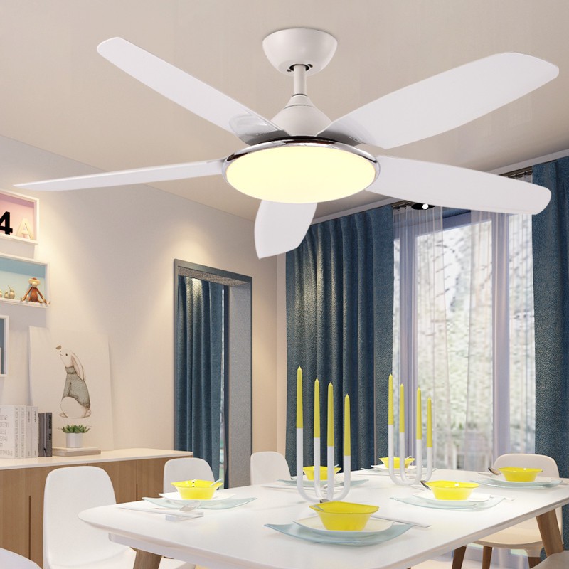 Quạt Trần Đèn 5 Cánh 1m35 Kèm Điều Khiển 6 số Bh Động Cơ 5 Năm