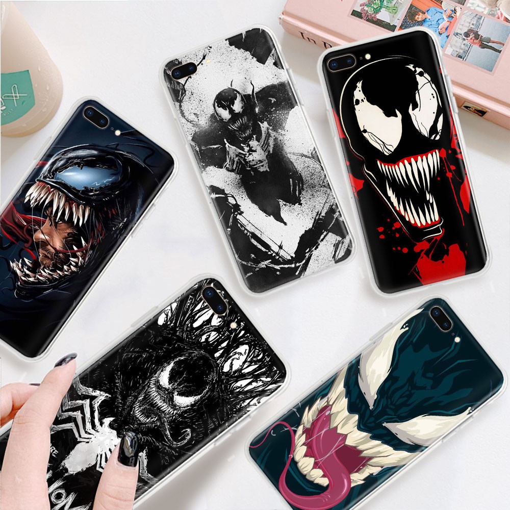IPHONE Ốp Lưng Trong Suốt In Hình Venom Cho Iphone 8 7 6 6s Plus 5 5s Se Tb143