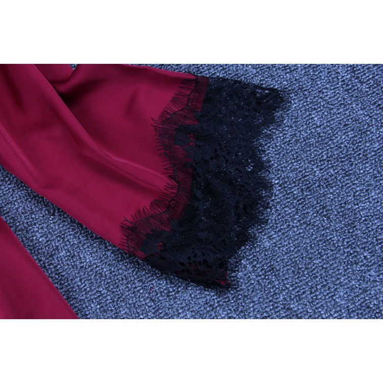 [size M/L/XL < 65KG][mút ngực] Áo choàng ngủ váy ngủ lụa sexy hai dây phối ren AM255101_đầm ngủ lụa | BigBuy360 - bigbuy360.vn