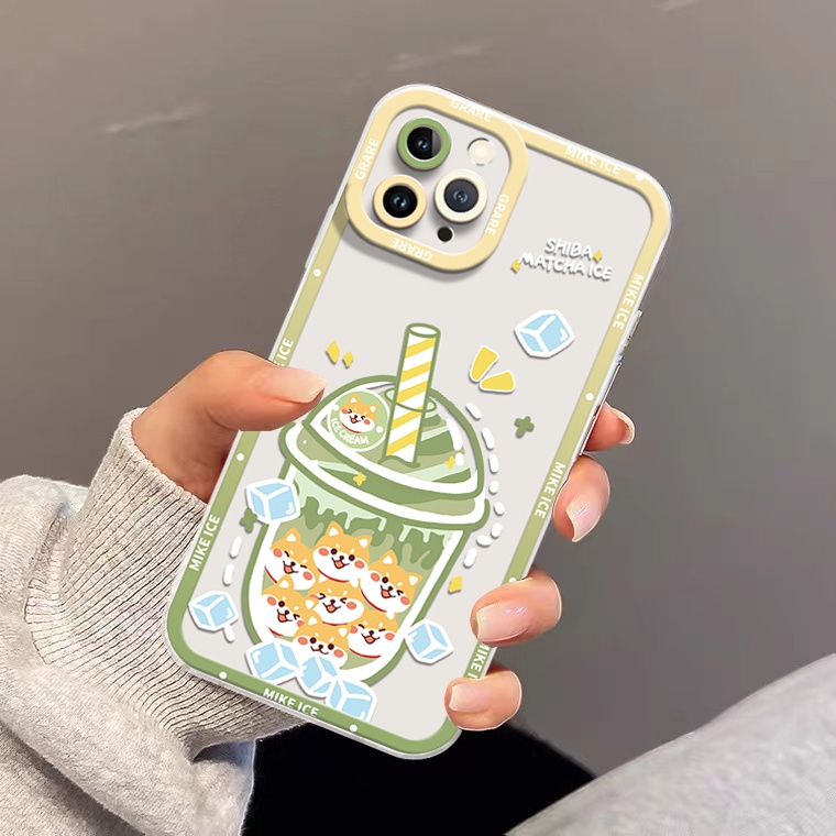 Ốp Điện Thoại Silicon TPU Mềm Trong Suốt Họa Tiết Chú Cún Dễ Thương Cho IPhone 14 13 12 11 Pro X XR XS Max SE 6 6S 7 8 Plus
