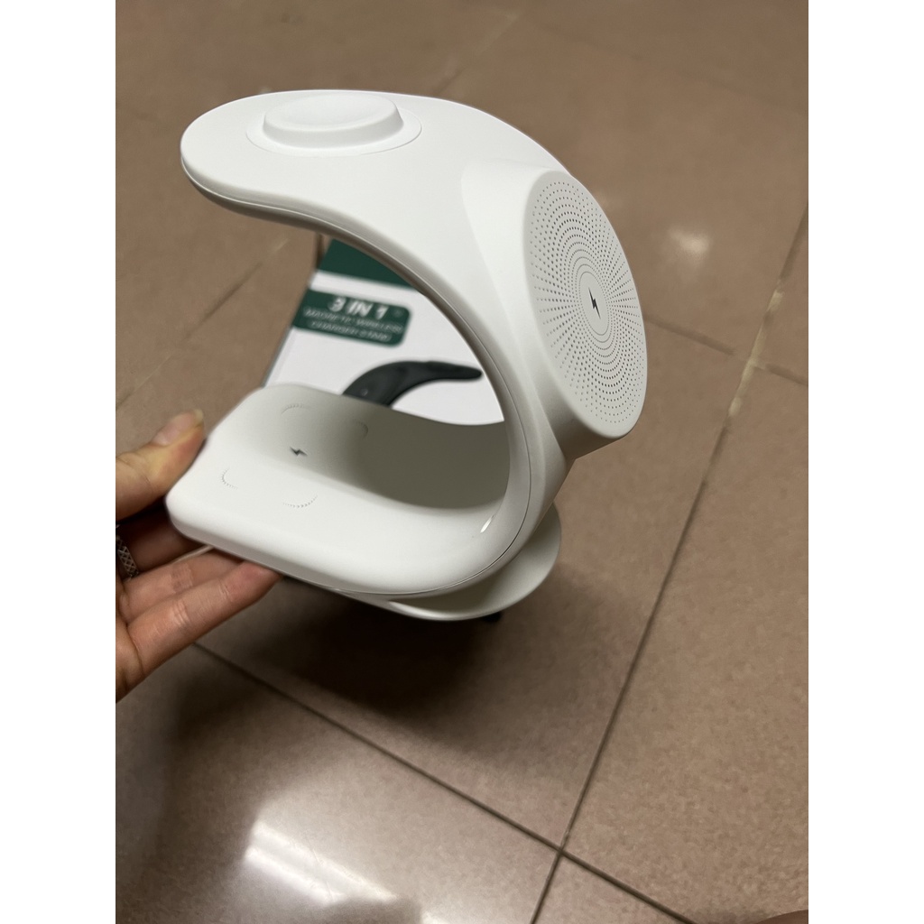 ĐỐC Đế sạc không dây 3 in 1 cho ip samsung đồng hồ thông minh APPL.E WATC.H TAI NGHE AIRPOD.S công suất 15W - ODJ 83