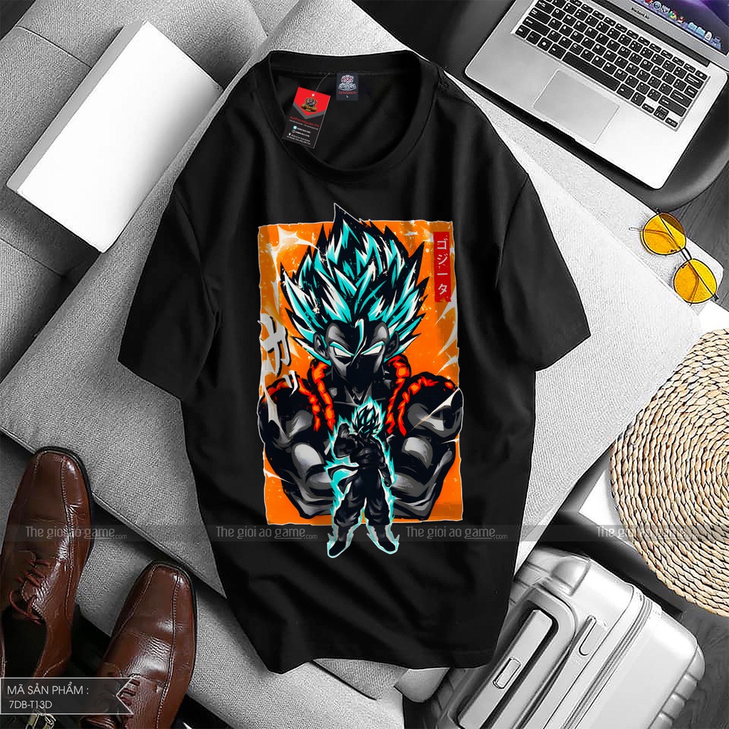 Áo dragon ball Goku nam nữ Áo phông Goku dragon ball  trắng đen form rộng unisex cotton co giãn thoáng mát T13
