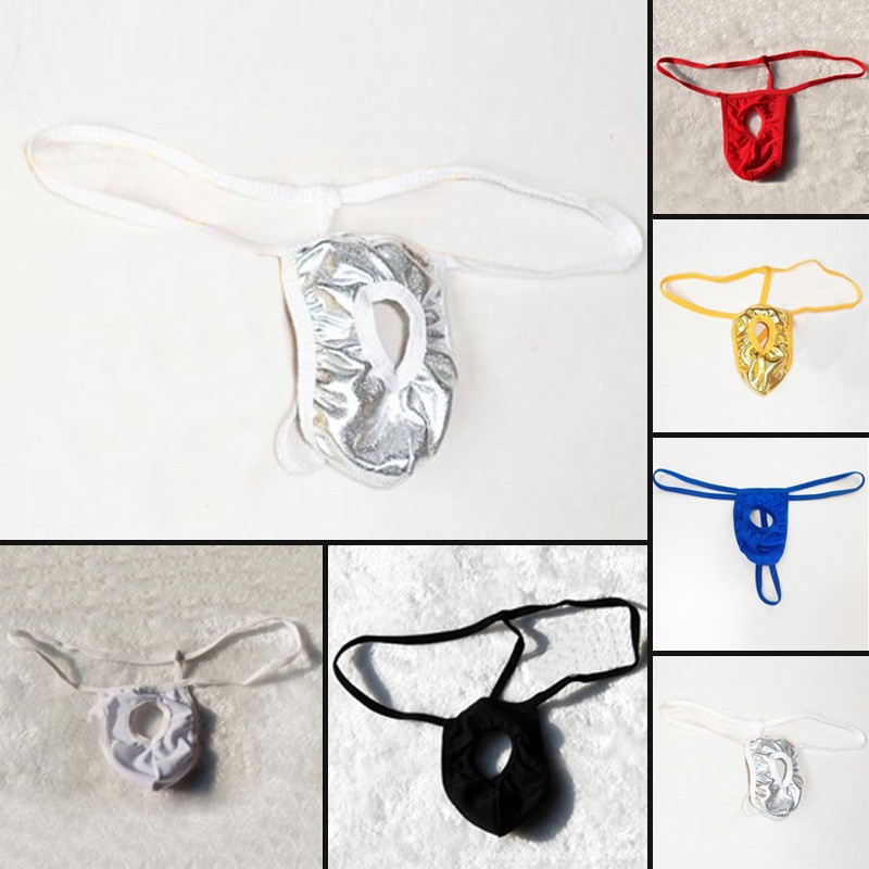 Quần lót G-String kiểu chữ T thiết kế khoét lỗ gợi cảm cho nam