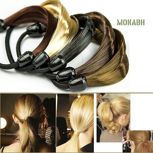 Kẹp Tóc Giả Bằng Cao Su Phong Cách Hàn Quốc Thời Trang Cho Nữ