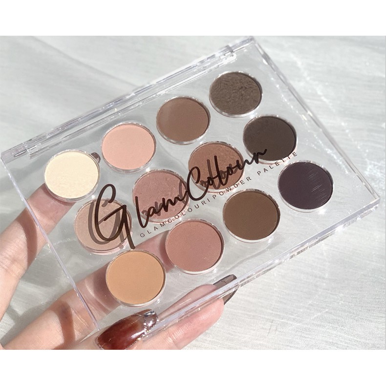 Bảng phấn mắt Glam Colour 12 ô vỏ trong suốt Sena Beauty | WebRaoVat - webraovat.net.vn