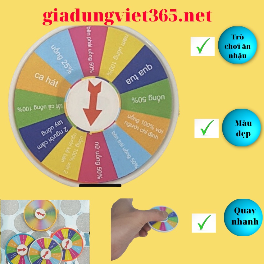 Vòng quay may mắn ăn nhậu độc lạ - Gia Dụng Việt 365