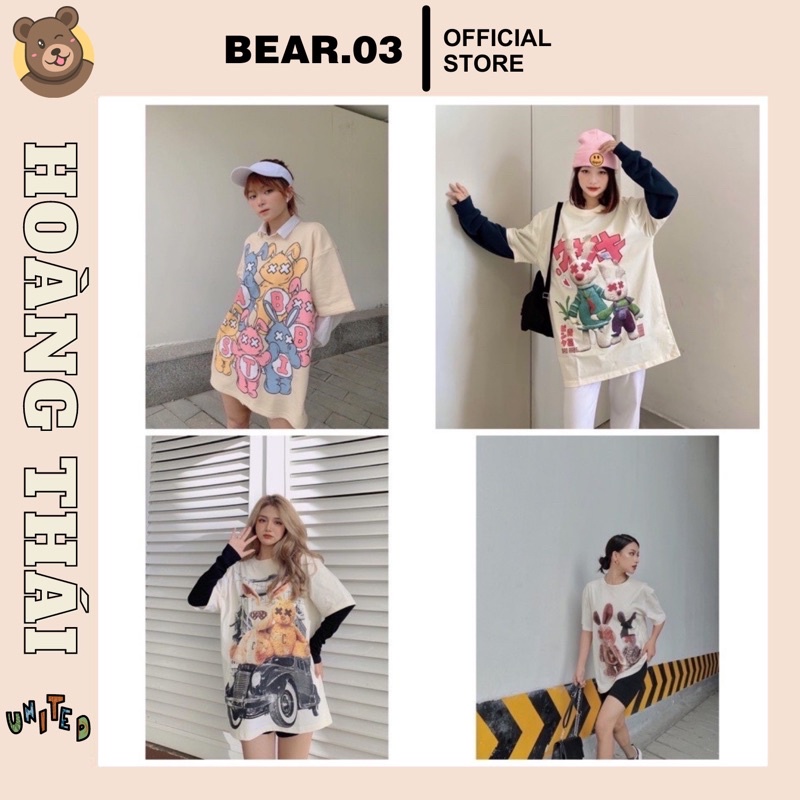 Áo thun Unisex Bad Rabbit oversize phông tay lỡ nam nữ đều mặc được