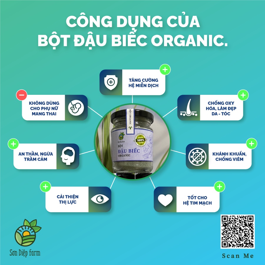 Bột đậu biếc thiên nhiên sấy lạnh - Bột tạo màu thực phẩm - Sơn Diệp Farm