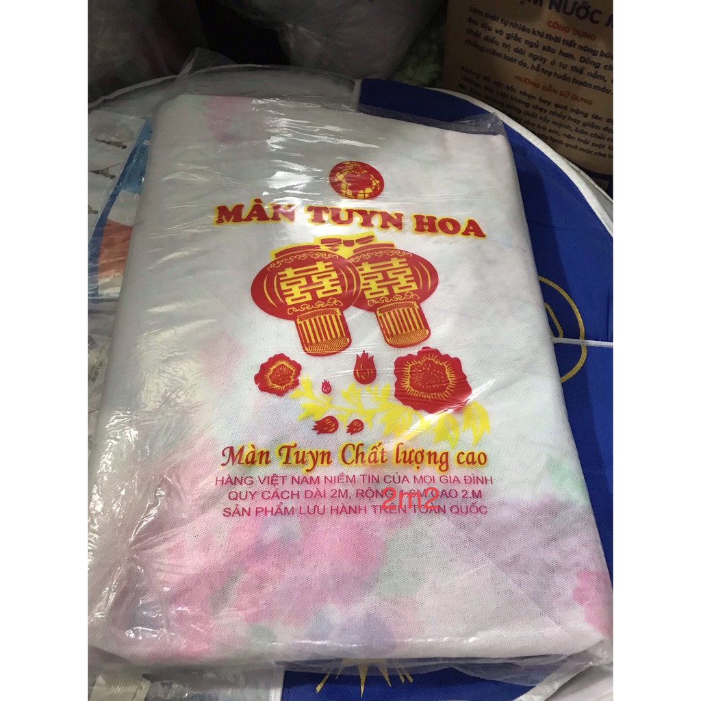 Mùng dây tuyn hoa hồng | Màn thủ đô 10/10 cao 2M màn chân cao (size1m2-1m6-1m8-2mx2m2)Bảo hành 1 đổi 1 trong 7 ngày