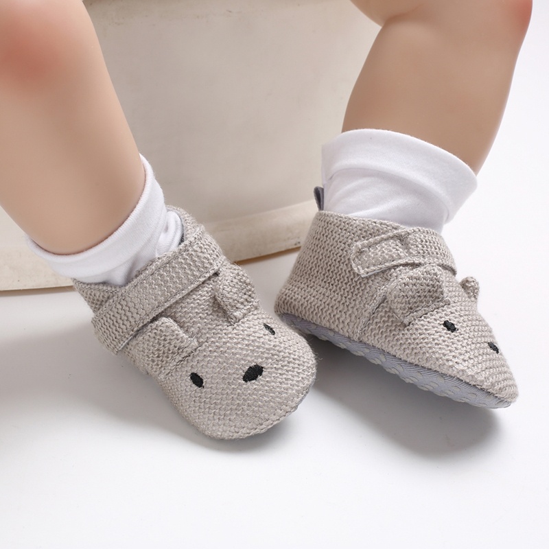 Giày Tập Đi Chống Trượt In Họa Tiết Hoạt Hình Dễ Thương Cho Bé Trai Gái Từ 0-18 Tháng Tuổi