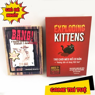 COMBO Đồ chơi board game chơi theo nhóm 2 - 5 người Bang + Bài Mèo Nổ cao cấp, giá thành rẻ