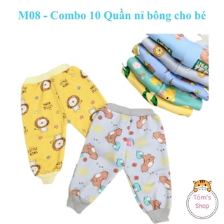 🍉3-15kg🍉Combo 10 quần nỉ bông dày ấm cho bé trai/bé gái