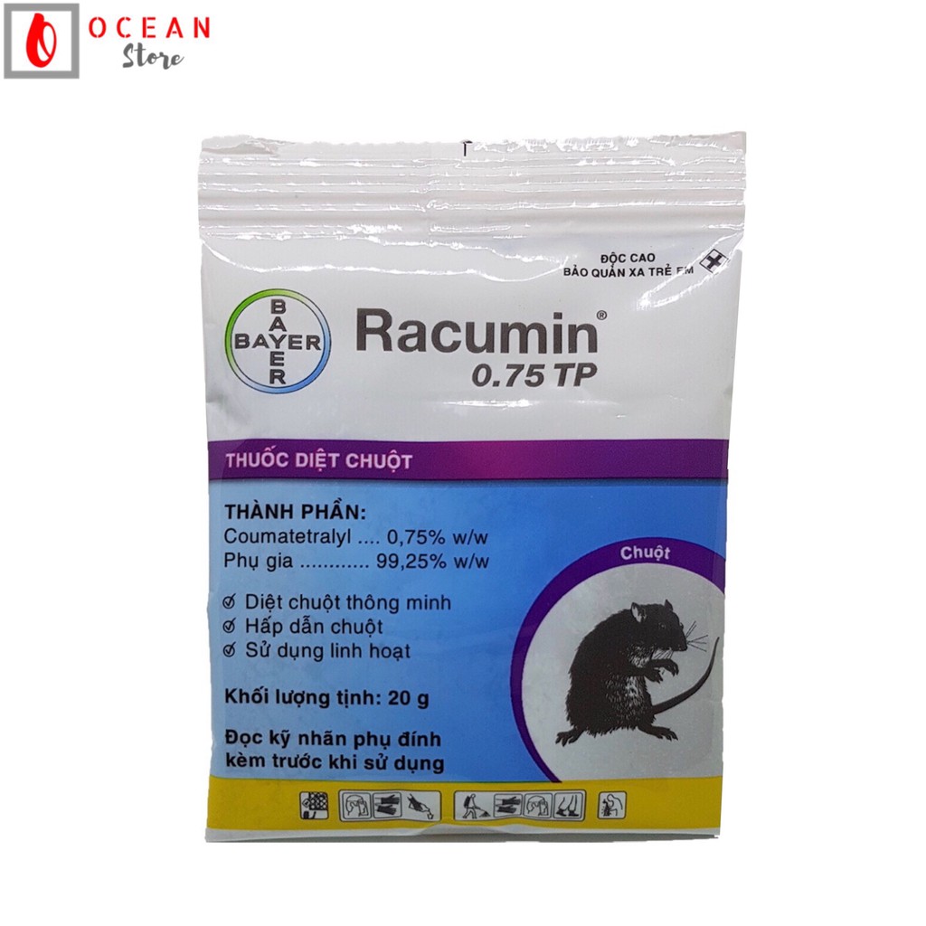 Thuốc diệt chuột cho gia đình Bayer Racumin (gói 20g)