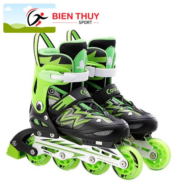 Giày trượt Patin Cougar có đèn 835 LSG Màu Hồng Xanh - Có đèn (Bienthuy - Sport)