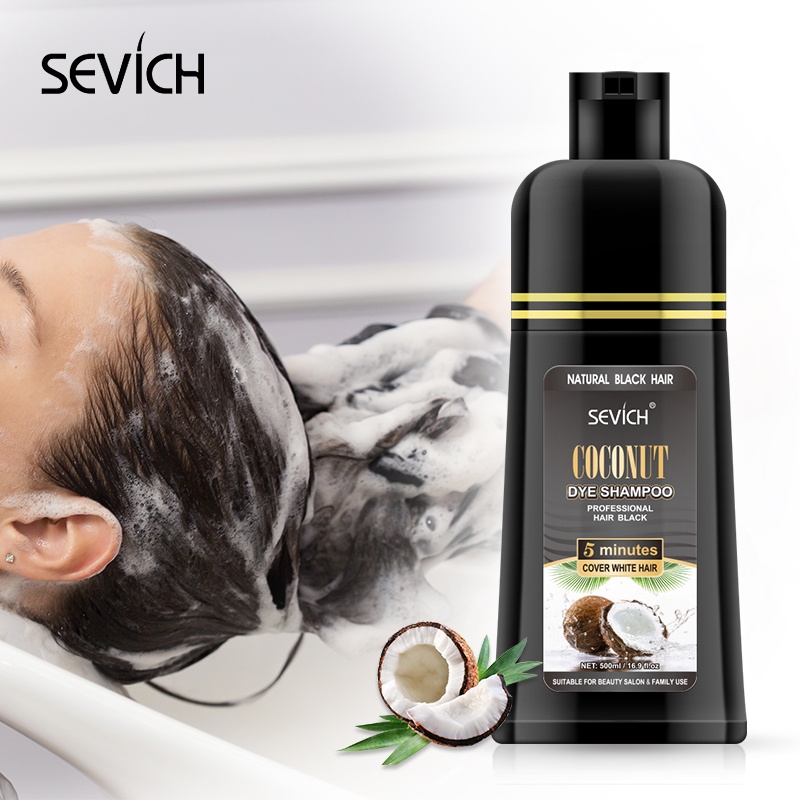 Dầu Gội Phủ Bạc Sevich 500ml tác dụng làm tóc đen mềm mượt sau 9 phút