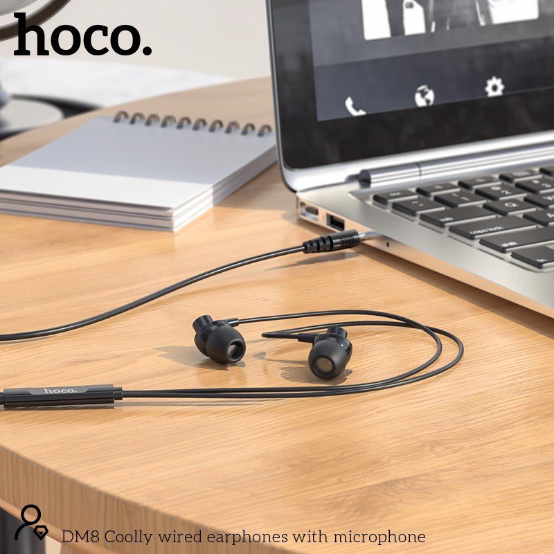 Tai Nghe Dây Tpe Jack 3.5Mm Có Mic Hoco DM8 - Dài 1.2M - Hàng Chính Hãng - Bảo Hành 12 Tháng