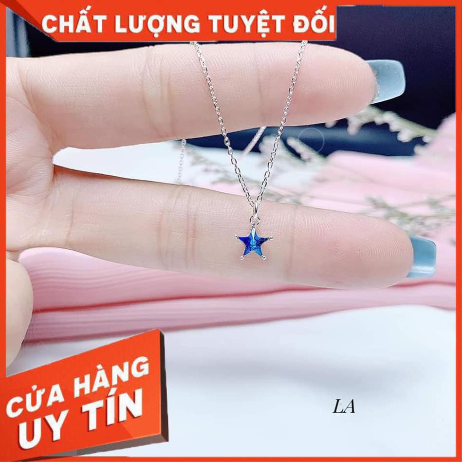 Dây chuyền bạc- Ngôi sao biển xanh