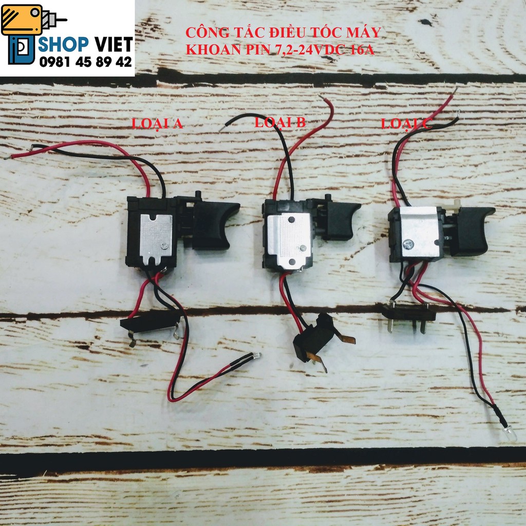 SV Công tắc máy khoan pin 7,2-24VDC