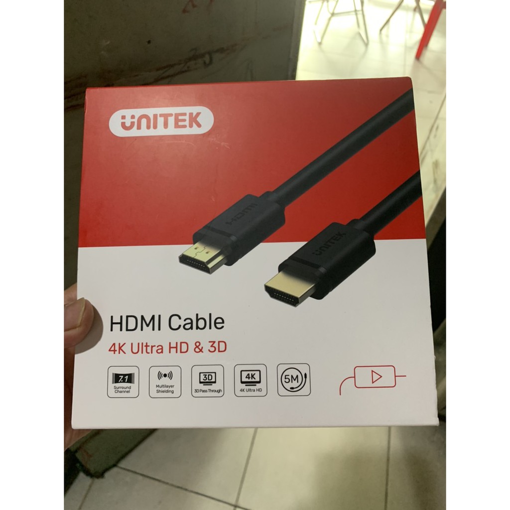 Cáp HDMI Unitek 1,5mét 3 Mét 5 Mét chính hãng | Dây HDMI to HDMI Unitek 4k | Cáp HDMI chuẩn 1.4 xịn giá rẻ