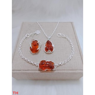 Bộ trang sức bạc ta tỳ hưu phong thủy mệnh Hỏa